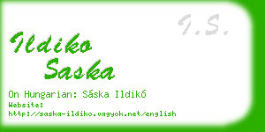 ildiko saska business card